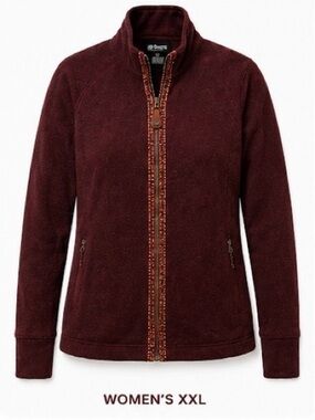 Sherpa Adventure Gear Rolpa Jacket Women’s XXL Burgundy Full Zip Fleece EUC